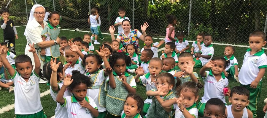 Estrenando cancha sintética en Chigorodó